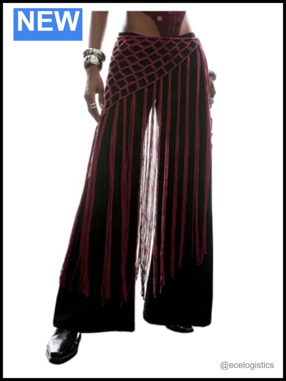 Fringe Crochet Wrap Skirt Asymmetrical Cover Up Party Sheer Tassel Hem